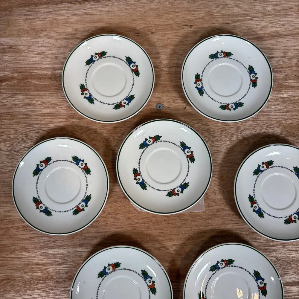 Villeroy&Boch Hansi d'Alsace Saucers Vitro-Porcelaine Floral Set of 7 Luxembourg
